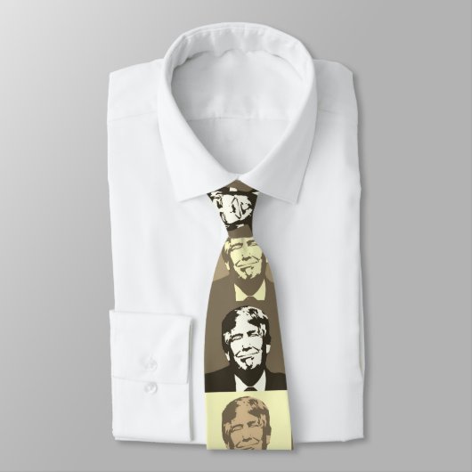 DONALD TRUMP SEPIA Stropdas (Gebonden)