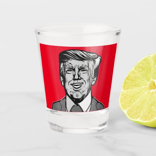 DONALD TRUMP SHOT GLAS (Voorkant)