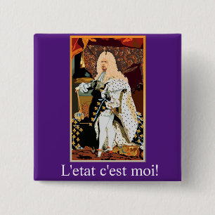 Donald Trump Sun KIng Vierkante Button 5,1 Cm