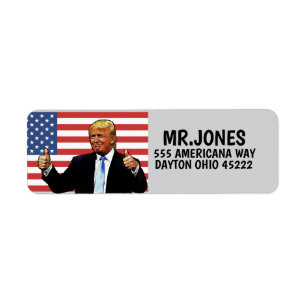 DONALD TRUMP THUMBS HAUT Étiquettes d'adresse de r