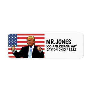 DONALD TRUMP THUMBS UP Return Address Label