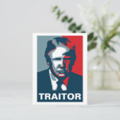 Donald Trump TRAITOR Briefkaart (Staand voorkant)