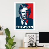 Donald Trump TREASON TRE45ON Poster (Thuiskantoor)