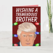 DONALD TRUMP TREMENDOUS BROTHER CHRISTMAS KAARTEN (Voorkant)