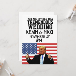 DONALD TRUMP TREMENDOUS WEDDING INVITATIONS KAART