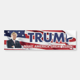 Donald Trump US Flag Bumpersticker