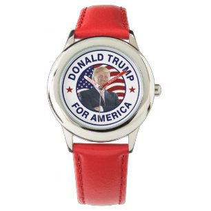 Donald Trump US Flag Horloge