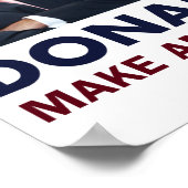 Donald Trump US Flag Poster (Hoek)