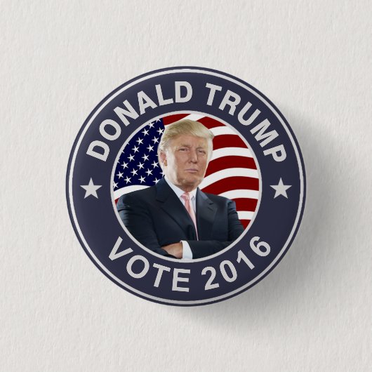 Donald Trump US Flag Ronde Button 3,2 Cm (Voorkant)