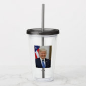 Donald Trump US President White House MAGA 2024 Acryl Drinkbeker (Voorkant)