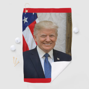 Donald Trump US President Witte Huis MAGA 2024 Golfhanddoek