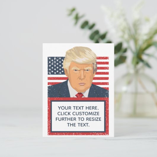 Donald Trump Uw eigen tekst Briefkaart (Staand voorkant)