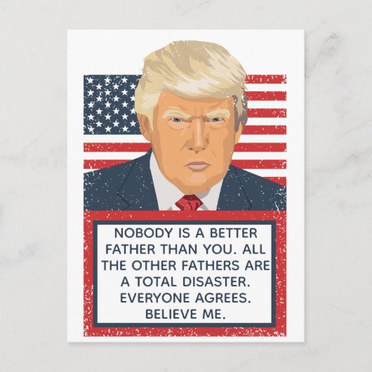 Donald Trump Vaderdag Briefkaart (Voorkant)
