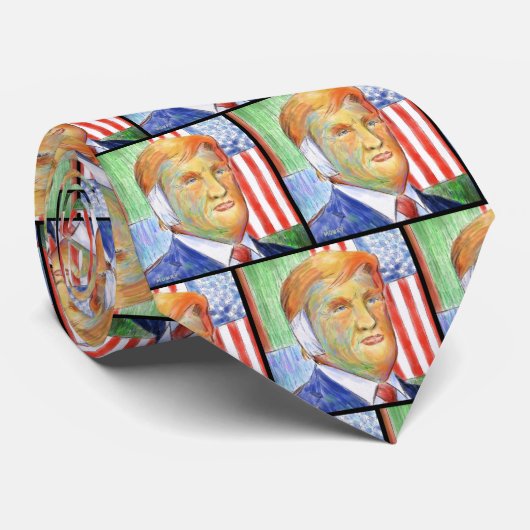 Donald Trump Van Gogh Cravate (Roulé)