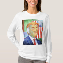 Donald Trump Van Gogh T-shirt voor vrouwen