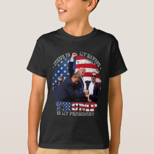 Donald Trump vecht tegen Jezus is mijn redder Trum T-shirt