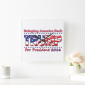 Donald Trump Vierkante Klok (Huis)