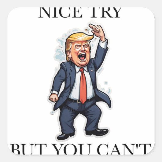 Donald Trump Vierkante Sticker (Voorkant)