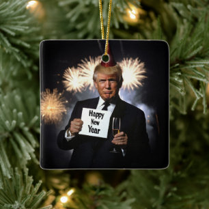Donald Trump viert nieuwjaar in stijl Keramisch Ornament