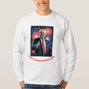 Donald Trump viert patriottisch vuurwerk T-shirt