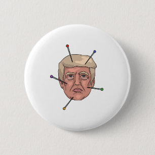 Donald Trump Voodoo Doll Pin Illustratie Ronde Button 5,7 Cm