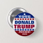 Donald Trump voor President 2024 Campaign Button (Voorkant /achterkant)