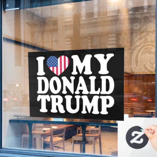 Donald Trump voor President 2024 Raamsticker (Cafe Raam)