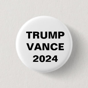 Donald Trump voor President JD Vance VP 2024 Ronde Button 3,2 Cm