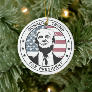 Donald Trump voor President #MAGA Keramisch Ornament