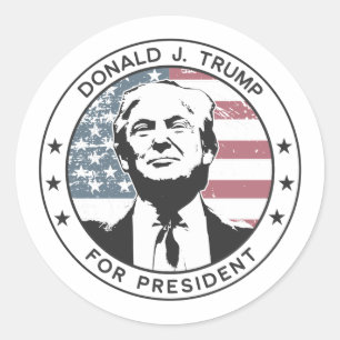 Donald Trump voor President #MAGA Ronde Sticker