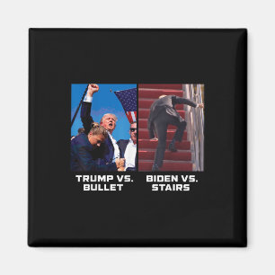 Donald Trump vs Bullet Biden vs Stairs Grappig Tru Magneet