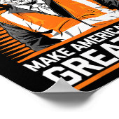 Donald Trump vuilnis Sinaasappel reflecterende vei Poster (Hoek)