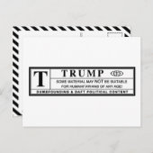 Donald Trump Warning Label Briefkaart (Voorkant / Achterkant)