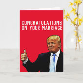 DONALD TRUMP WEDDING MARRIAGE CONGRATULALALATIONS  KAART (Gele Bloem)