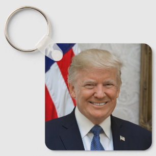 Donald Trump White House President Portrait Keycha Sleutelhanger