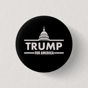 Donald Trump White House Ronde Button 3,2 Cm