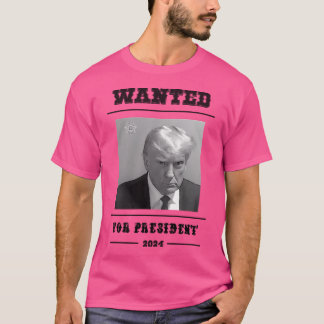 Donald Trump wil mugshot voor 2024 T-shirt