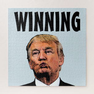 DONALD TRUMP WINNING KISS JIGSAW PUZZLE LEGPUZZEL