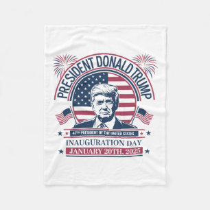 Donald Trump wint 47e President - 2024 Potus Inau Fleece Deken