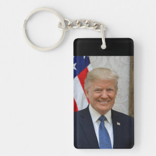 Donald Trump Witte Huis President Portret Sleutelk Sleutelhanger