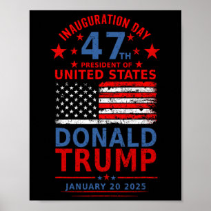Donald Trump Won 2024 Verkiezing Inauguratie Manne Poster