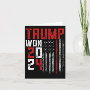Donald Trump Won 2024 Verkiezingen Inauguratie Man Kaart