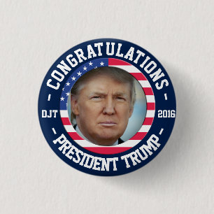 Donald Trump Won de Verkiezing! De Button van de