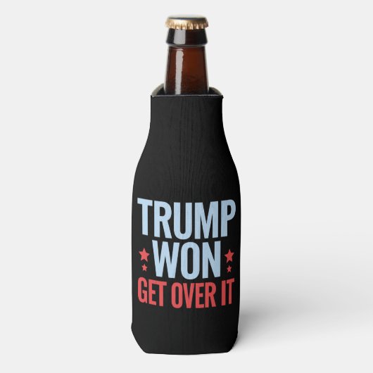 Donald Trump won Get Over It 2024 Trump won Flesjeskoeler (Fles Voorkant)