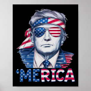Donald Trump Won Verkiezingen 2024 Amerika Vlag Su Poster