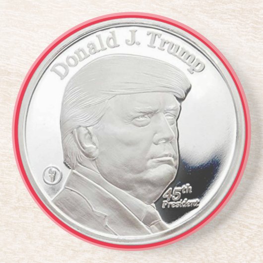 DONALD TRUMP ZANDSTEEN ONDERZETTER (Voorkant)