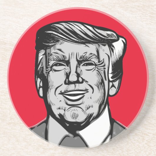 DONALD TRUMP ZANDSTEEN ONDERZETTER (Voorkant)