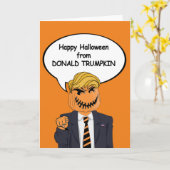 Donald Trumpkin Halloween Kaart - (Gele Bloem)