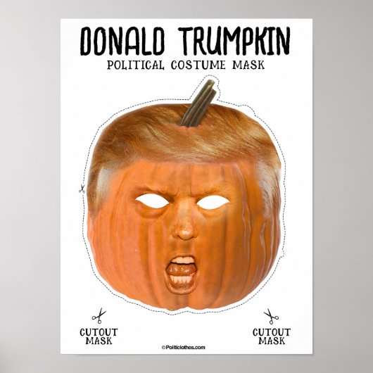 Donald Trumpkin Halloween kostuummasker Poster (Voorkant)