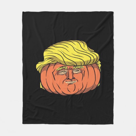 Donald Trumpkin Pumpking Fleece Deken (Voorkant)
